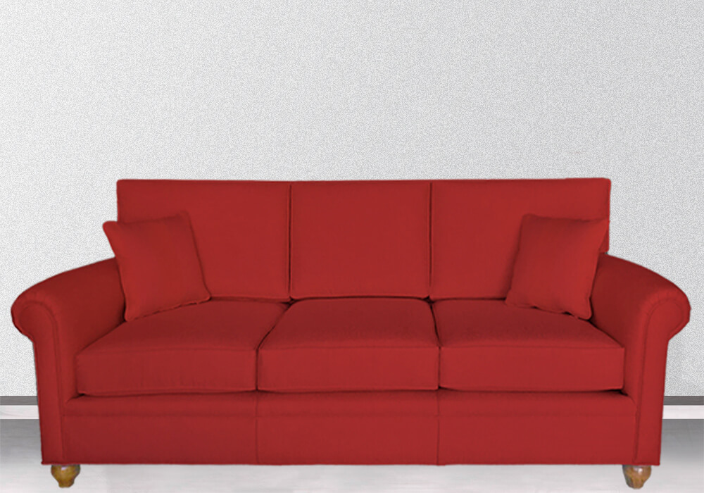 Μοντέρνος κόκκινος καναπές άνετος και διαχρονικός