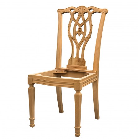 Νεοκλασική καρέκλα με σχέδια λεπτής τεχνικής