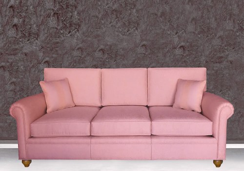 Μοντέρνος καναπές σε χρώμα σομόν άνετος και διαχρονικός